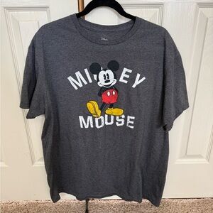 Disney Mickey Mouse Graphic T-Shirt Gray Adult XL Classic Disney Tee